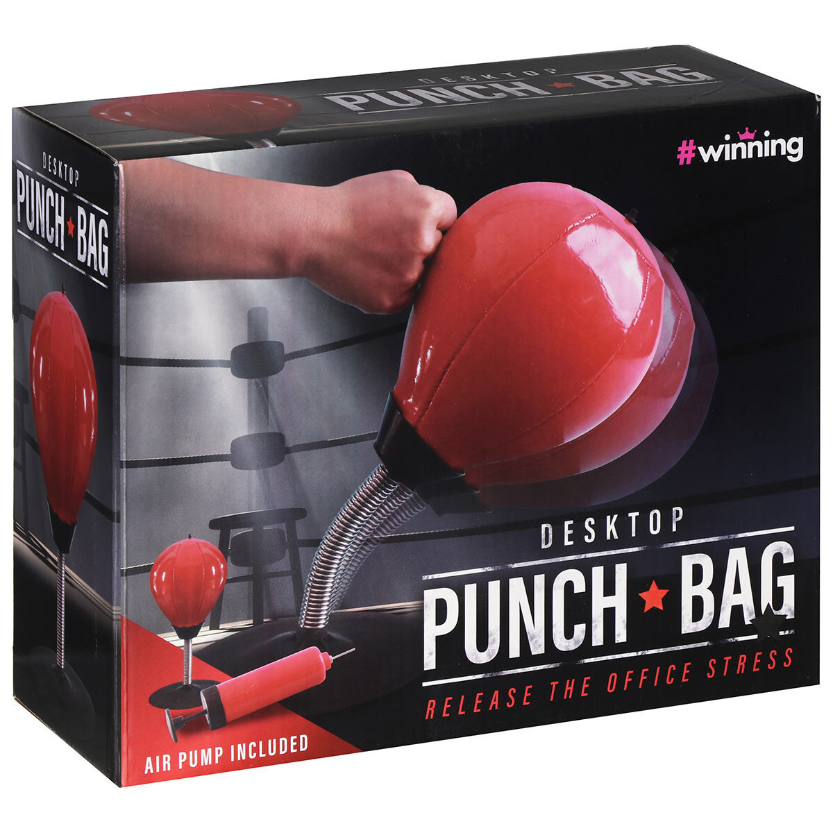Winning Desktop Punching Bag Επιτραπέζιος Σάκος Μποξ σε Κόκκινο Χρώμα • Geekers