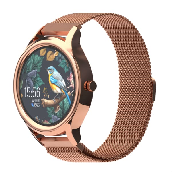 Forever ForeVive 3 SW-340 Smartwatch με Παλμογράφο και δύο λουράκια (Χρυσό)