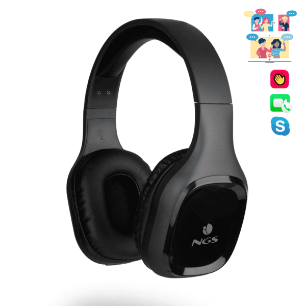 NGS  Artica Sloth Over Ear Bluetooth Headphones σε μαύρο χρώμα
