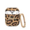 Guess Script Metal Logo Collection Θήκη προστασίας Leopard για Apple Airpods 1/2 (Χρυσό)