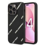 Karl Lagerfeld Logomania Θήκη προστασίας από δερματίνη – iPhone 14 Pro (Μαύρο – KLHCP14LPGMLKFK)
