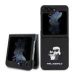 Karl Lagerfeld Karl + Choupette Metal Pin Saffiano Case Θήκη προστασίας από δερματίνη – Galaxy Z Flip 5 (Black – KLHCZF5SAKCNPK)