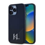 Karl Lagerfeld MagSafe Initial Metal Logo Silicone Case Θήκη προστασίας από σιλικόνη  – iPhone 15 Pro Max (Μαύρο – KLHMP15XSCMKMPCK)