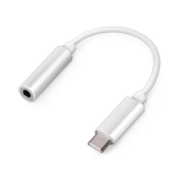 Setty αντάπτορας USB-C σε Audio Jack 3,5mm σε λευκό χρώμα