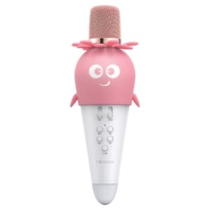 Forever Bluetooth microphone with speaker AMS-200 - Ασύρματο Μικρόφωνο Karaoke για παιδιά με ηχείο σε Ροζ Χρώμα