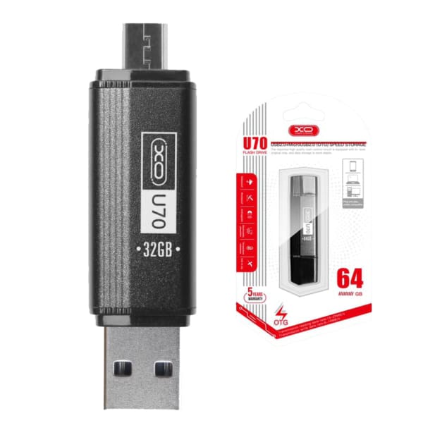 XO - U70 USB & Micro Usb Storage Flash Drive - 32GB