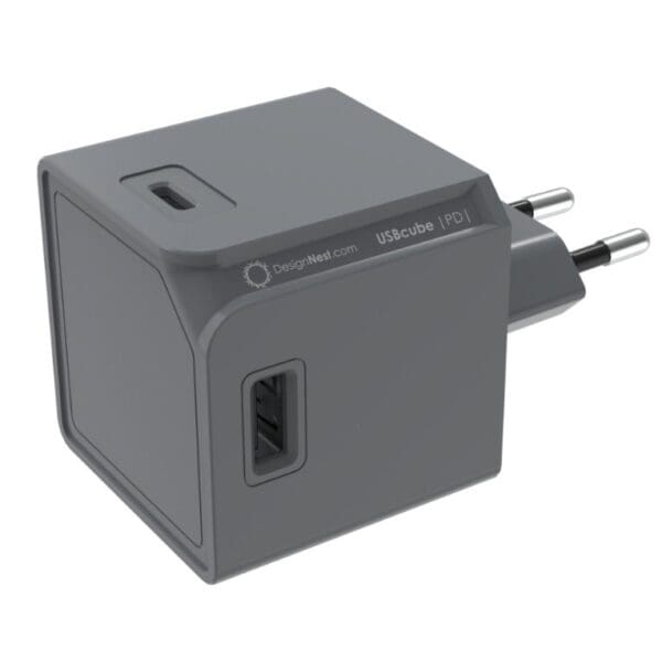 Allocacoc - USBcube Original - USB A+C - 65W - Γκρι DH1253GY/EUPD65