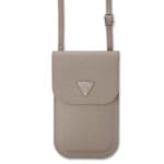 Guess Grained Triangle Logo PU Leather Wallet Case (Brown - GUCWBPGTSPSW)