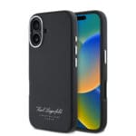 Karl Lagerfeld “Rue St.Guillaume Logo Collection” Θήκη προστασίας από σιλικόνη – iPhone 16 (Μαύρο – KLHCP16SPGWCMKHK)