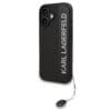 Karl Lagerfeld “Rhinestones and Charm” Θήκη προστασίας από για iPhone 16 με κρεμαστό στολίδι (Μαύρο – KLHCP16SPSAKDGCK)