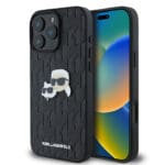 Karl Lagerfeld Monogram Ikonik Patch Saffiano Case Θήκη προστασίας από δερματίνη – iPhone 16 Pro Max (Μαύρο – KLHCP16XPGKLKCPK)