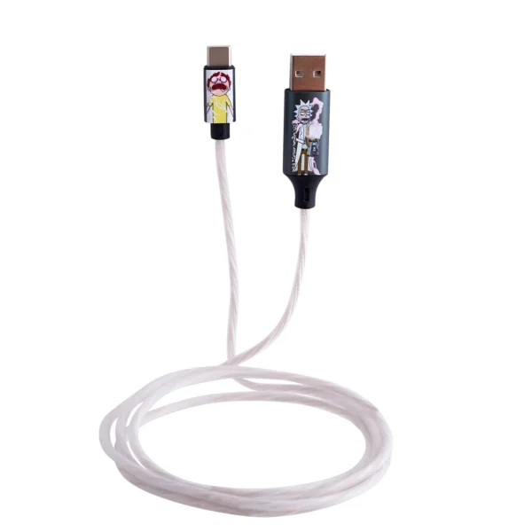Lazerbuilt Rick & Morty Light-Up USB-C Φωτιζόμενο καλώδιο φόρτισης μήκους 1,2 μέτρα
