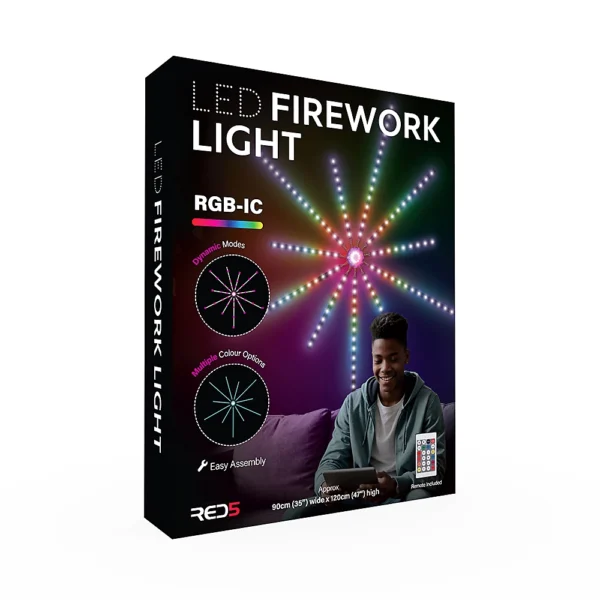 RED5 LED Burst Light Set – Πολύχρωμο Φωτιστικό με Τηλεχειριστήριο & Rainbow Εφέ