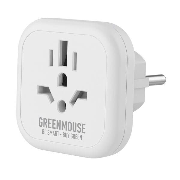 World to Europe Adapter – Green Mouse Παγκόσμιος Αντάπτορας Ταξιδιού σε Ευρωπαϊκή Πρίζα (Schuko) – 46956682