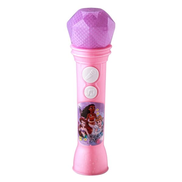 eKids Disney Princess Ασύρματο Μικρόφωνο Karaoke για παιδιά με ενσωματωμένη μουσική, φωτισμό, Sound Effects (DP-070) (Ροζ)