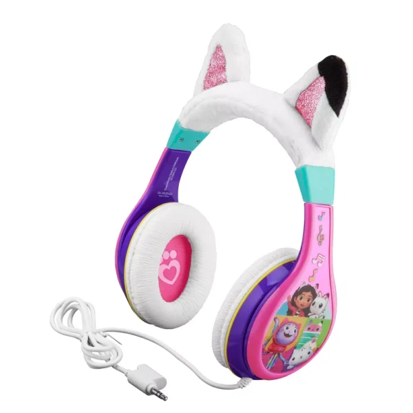 eKids Gabby's Dollhouse Ενσύρματα Ακουστικά με ασφαλή μέγιστη ένταση ήχου για παιδιά και εφήβους (GA-140) (Ροζ/Μωβ/Λευκό)