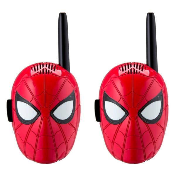 eKids Spiderman Σετ 2 Walkie Talkies για παιδιά από 3 ετών με εμβέλεια 150 μέτρων (SM-202) (Κόκκινο/Μαύρο)