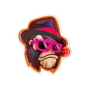 Forever Light Art LED Gangsta Monkey black-purple - Διακοσμητικό Φωτιστικό Neon σε Μαύρο - Μωβ χρώμα