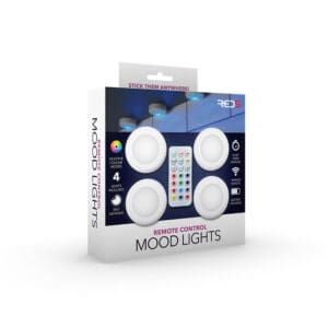 RED5 – Remote Control Mood Lights – Σετ 4 Προβολέων LED με Τηλεχειριστήριο