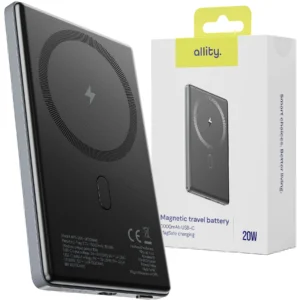 Allity ασύρματο power bank APB-300 PD QC 20W 5000 mAh μαγνητικό γκρι