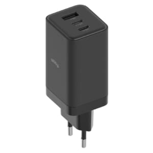 Φορτιστής τοίχου Allity GaN PD QC ATC-01-65WACC 2x USB-c 1x USB-a 65W μαύρος