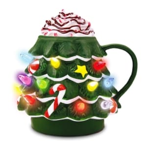 mm LED Christmas Tree Mug – Φωτιζόμενη Χριστουγεννιάτικη Κούπα (200 ml)