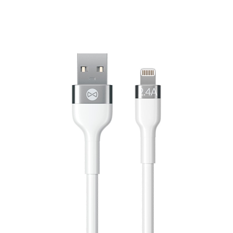 Forever - USB to Lighting Flexible Cable 2,4A 1m - White