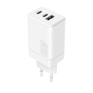 Maxlife MXTC‑08 (65ACC) Φορτιστής Επιτραπέζιος, 2× USB‑C & 1× USB‑A, 65 W – Λευκό