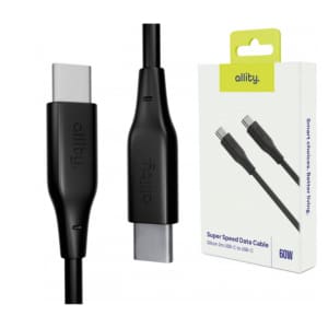 Καλώδιο Allity AUC-02 USB-c - USB-c 1,0 m 60W μαύρο