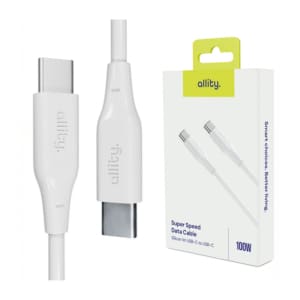 Καλώδιο Allity AUC-02 USB-c - USB-c 1,0 m 100W λευκό