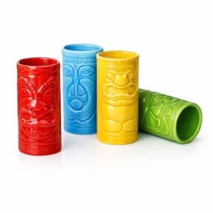 MikaMax Σετ 4 Κεραμικά Σφηνάκια “Tiki Shot Glasses”
