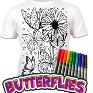 Splat Planet Πλενόμενο T-Shirt Ζωγραφικής "Butterflies" με Μαρκαδόρους (7-8 Ετών)