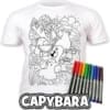 Splat Planet Πλενόμενο T-Shirt Ζωγραφικής "Capybara" με Μαρκαδόρους (7-8 Ετών)