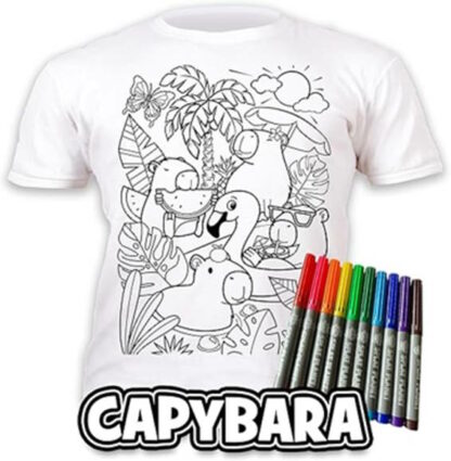 Splat Planet Πλενόμενο T-Shirt Ζωγραφικής "Capybara" με Μαρκαδόρους (7-8 Ετών)