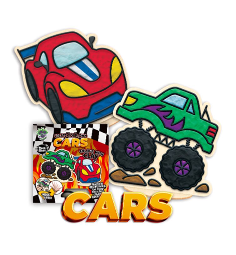 Splat Planet Mess-Free Σετ Χειροτεχνίας με Πηλό "Race Cars"