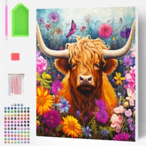 Splat Planet Σετ Diamond Painting “Highland Cow” σε Καμβά με Τελάρο 30x40cm
