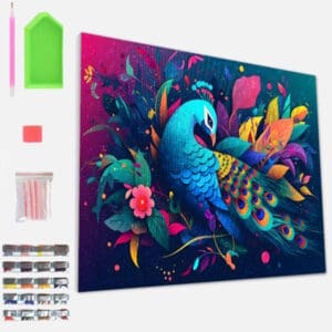 Splat Planet Σετ Diamond Painting "Peacock" σε Καμβά με Τελάρο 30x40cm