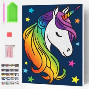 Splat Planet Σετ Diamond Painting "Unicorn" σε Καμβά με Τελάρο 30x40cm