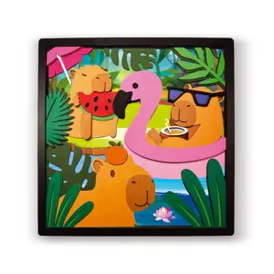 Splat Planet Ξύλινο Σετ Χειροτεχνίας “Capybara Wood Art” 25x25cm