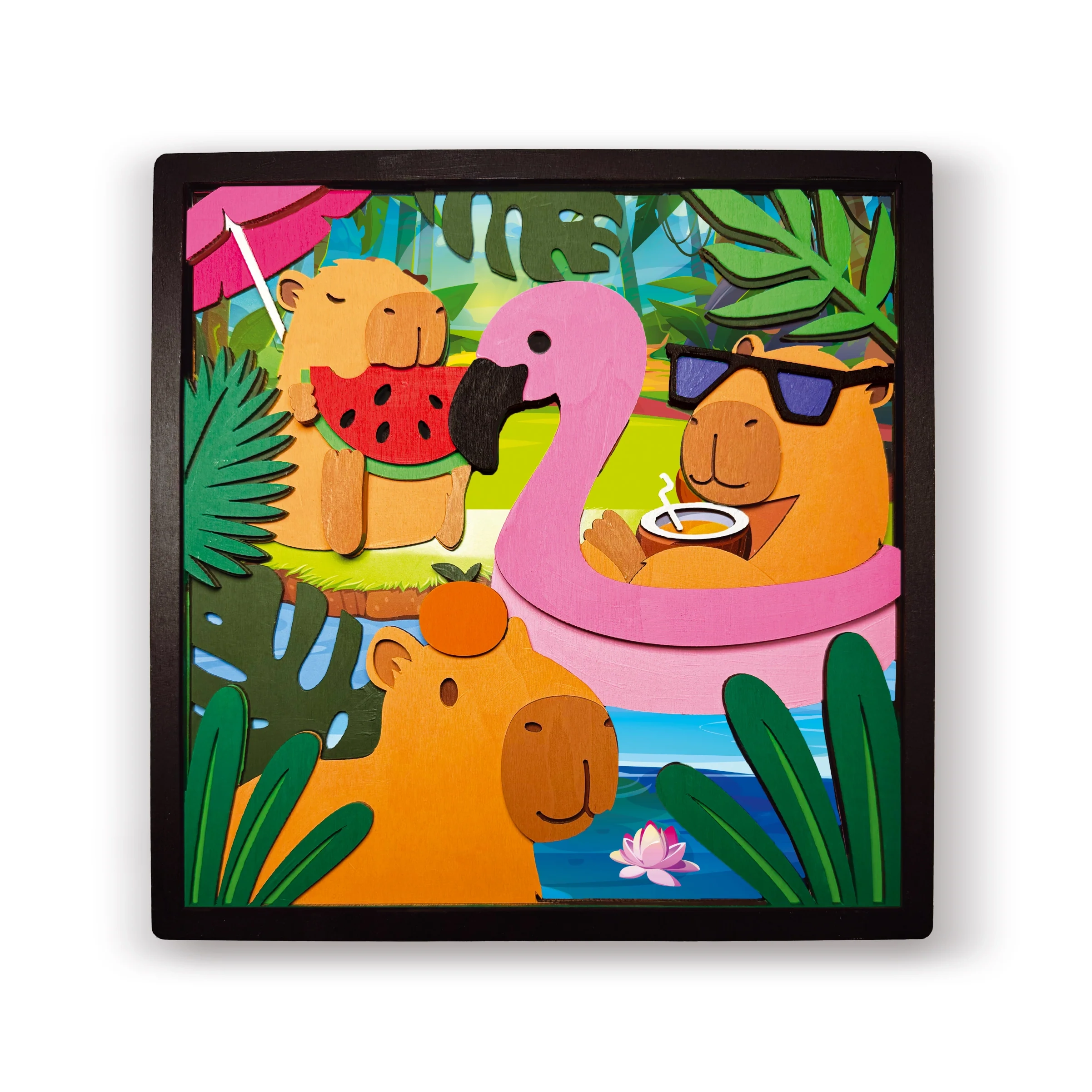 Splat Planet Ξύλινο Σετ Χειροτεχνίας “Capybara Wood Art” 25x25cm