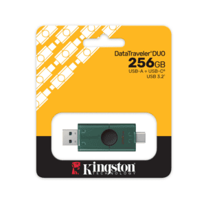 Kingston DataTraveler Duo 256GB Portable USB-A + USB-C 3.2 Gen 1 - 256GB (Green/Black)