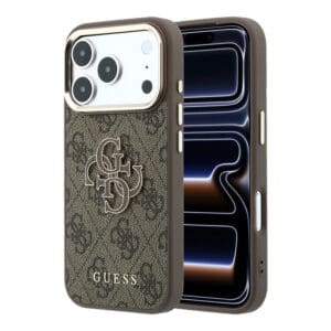 Guess 4G & Big Resin Logo Case for iPhone 18 Pro / 17 Pro – Brown – Θήκη Προστασίας για iPhone 18 Pro / 17 Pro σε Καφέ Χρώμα