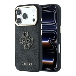 Guess 4G & Big Resin Logo Case for iPhone 18 Pro / 17 Pro – Black – Θήκη Προστασίας για iPhone 18 Pro / 17 Pro σε Μαύρο Χρώμα