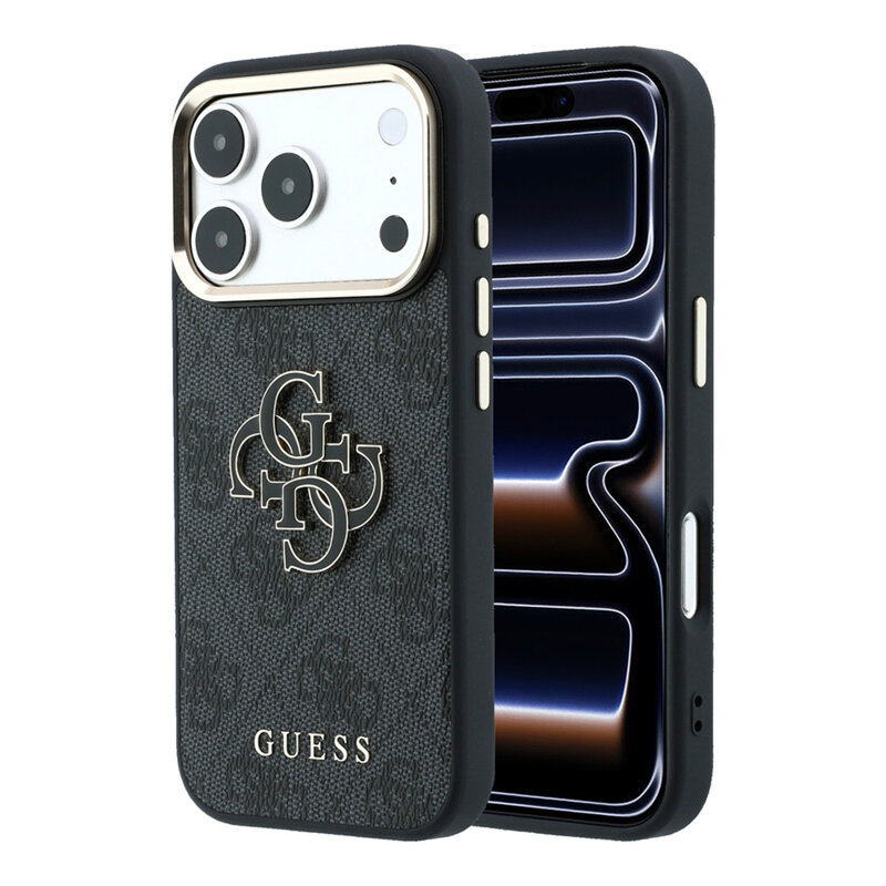 Guess 4G & Big Resin Logo Case for iPhone 18 Pro / 17 Pro – Black – Θήκη Προστασίας για iPhone 18 Pro / 17 Pro σε Μαύρο Χρώμα