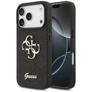 Guess Fixed Glitter Big 4G Case for iPhone 18 Pro / 17 Pro – Black – Θήκη Προστασίας για iPhone 18 Pro / 17 Pro σε Μαύρο Χρώμα