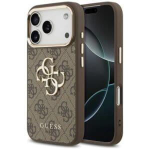Guess 4G Big Classic Logo Case for iPhone 18 Pro / 17 Pro – Brown / Gold – Θήκη Προστασίας για iPhone 18 Pro / 17 Pro σε Καφέ / Χρυσό Χρώμα
