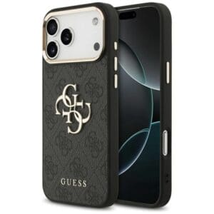 Guess 4G Big Classic Logo Case for iPhone 18 Pro / 17 Pro – Black / Gold – Θήκη Προστασίας για iPhone 18 Pro / 17 Pro σε Μαύρο / Χρυσό Χρώμα