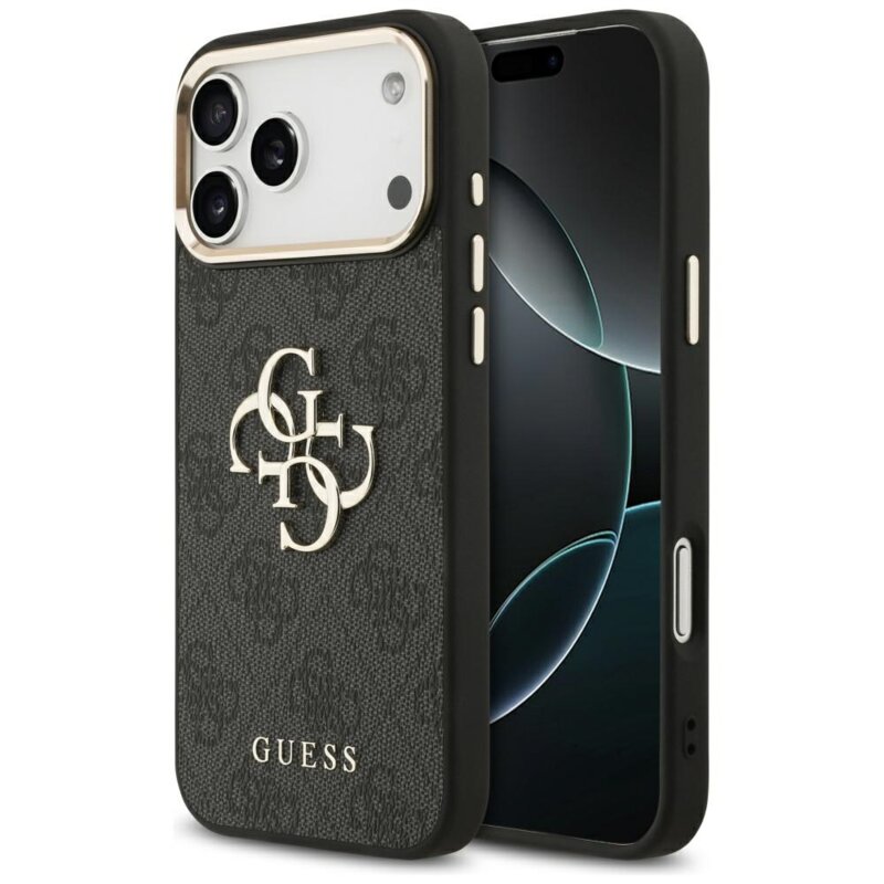 Guess 4G Big Classic Logo Case for iPhone 18 Pro / 17 Pro – Black / Gold – Θήκη Προστασίας για iPhone 18 Pro / 17 Pro σε Μαύρο / Χρυσό Χρώμα