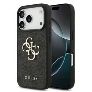 Guess 4G Big Logo Case for iPhone 18 Pro / 17 Pro – Black – Θήκη Προστασίας για iPhone 18 Pro / 17 Pro σε Μαύρο Χρώμα