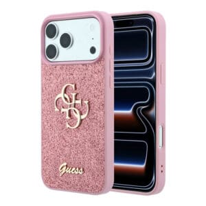 Guess Fixed Glitter Big 4G Case for iPhone 18 Pro / 17 Pro – Pink – Θήκη Προστασίας για iPhone 18 Pro / 17 Pro σε Ροζ Χρώμα